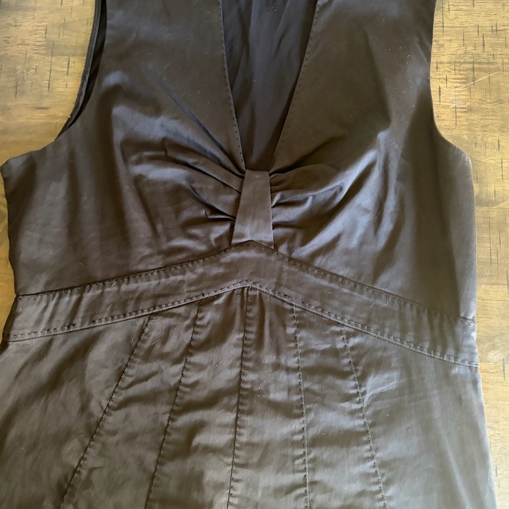 White House Black Market Black Sleeveless V-Neck Dress